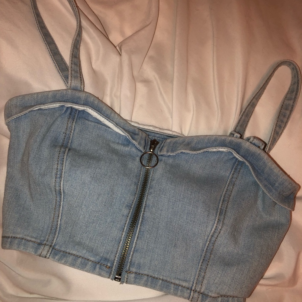Forever 21 denim bandeau top